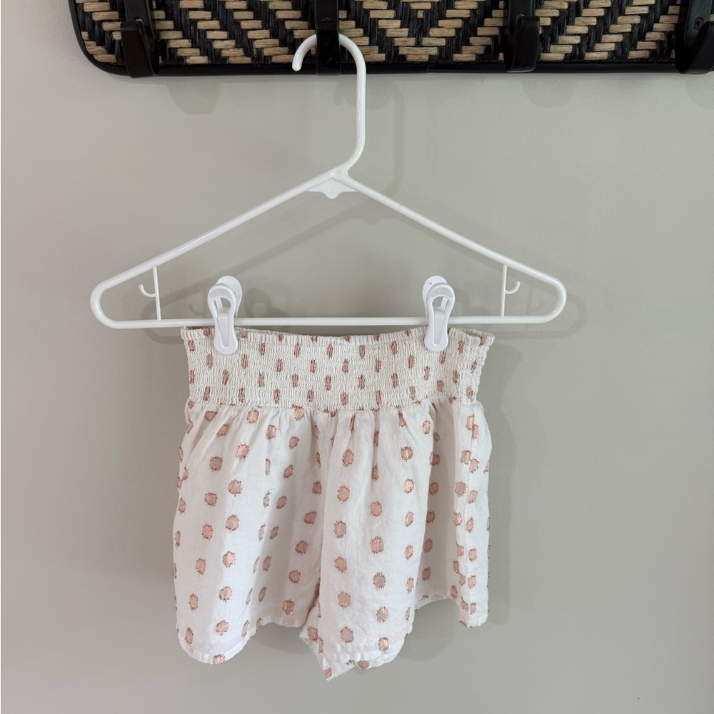 For Love and Lemons Gauzy Shorts - White/Pink/Gold - Size Extra Small XS